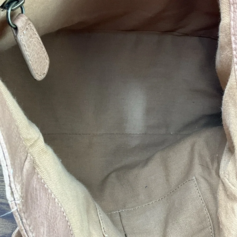 Frye Nora Knotted Hobo Shoulder Tote Beige Soft Leather With Dust Bag - Picture 12 of 16